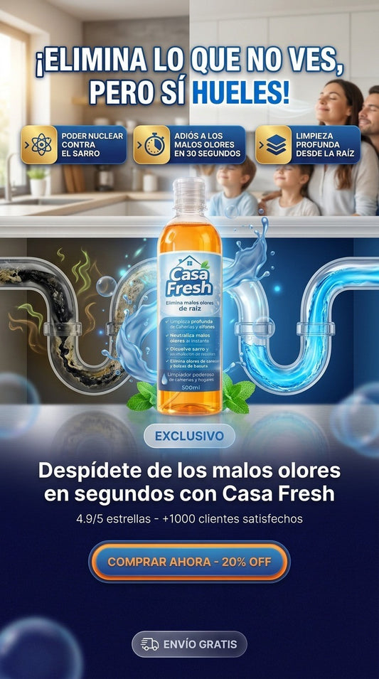 Casa Fresh - Limpieza Profunda de Cañerías y Sifones en Segundos - 500ml